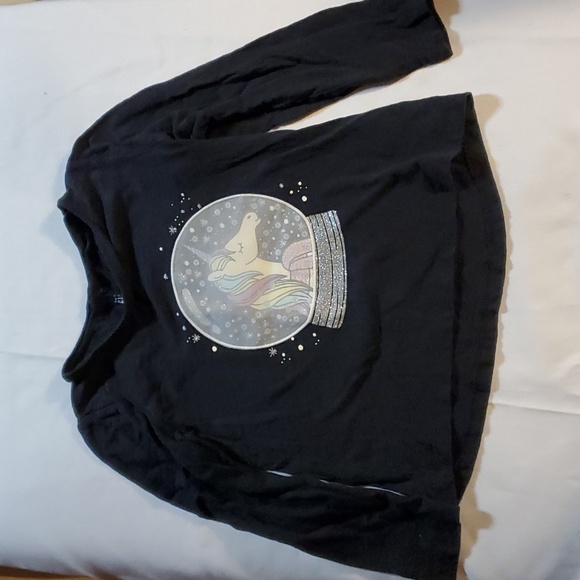 Girls 5t Snowglobe Long Sleeve Tee - Picture 1 of 2
